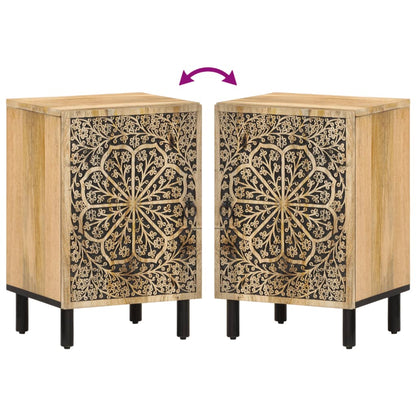 Badschrank 38x33x58 cm Massivholz Mango