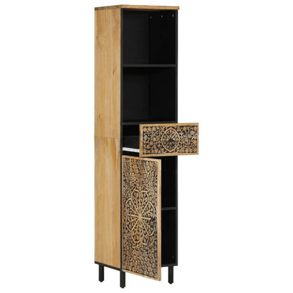 Badschrank 38x33x160 cm Massivholz Mango