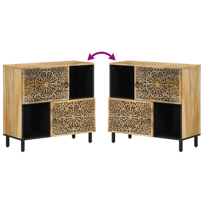 Beistellschrank 80x33x75 cm Massivholz Mango