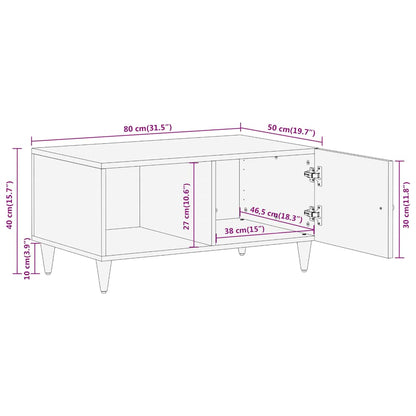 Couchtisch 80x50x40 cm Massivholz Mango
