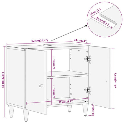 Waschbeckenunterschrank 62x33x58 cm Massivholz Mango