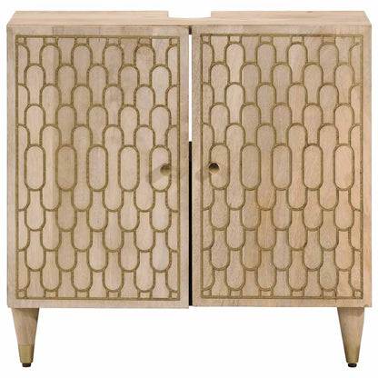 Waschbeckenunterschrank 62x33x58 cm Massivholz Mango