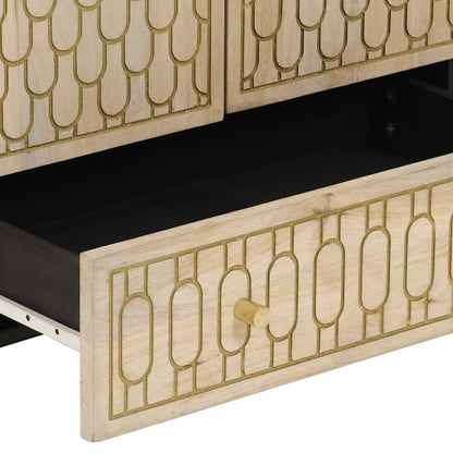 Highboard 60x33x100 cm Massivholz Mango