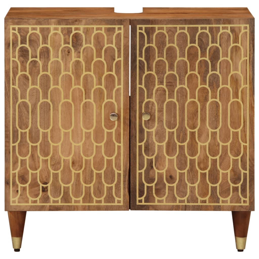 Waschbeckenunterschrank 62x33x58 cm Massivholz Mango