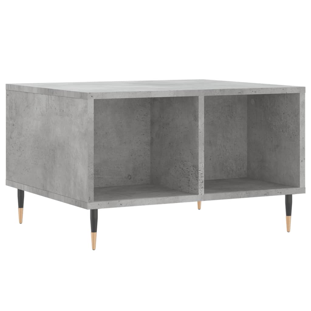 Table basse gris béton 60x50x36,5 cm en bois