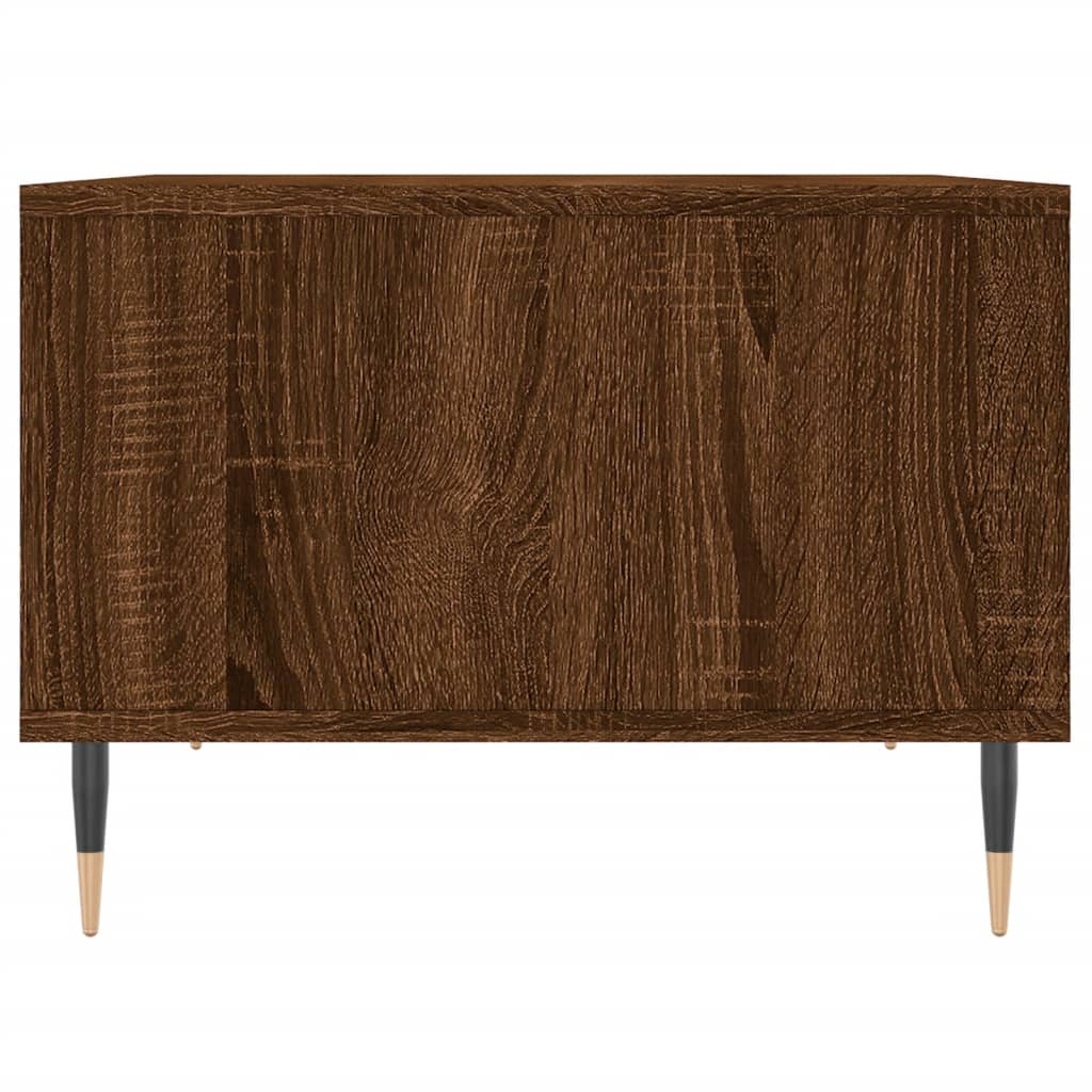 Table basse aspect chêne marron 60x50x36,5 cm en bois