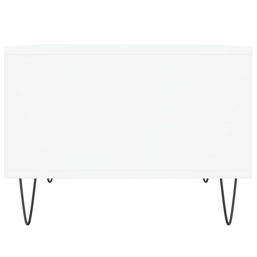 Table basse blanche 60x50x36,5 cm en bois