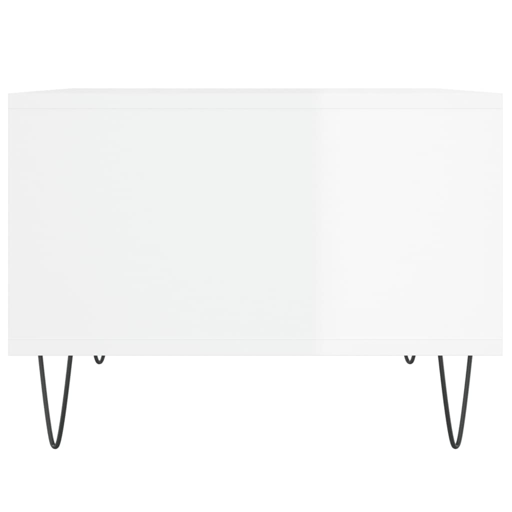 Coffee table high gloss white 60x50x36.5 cm wood material