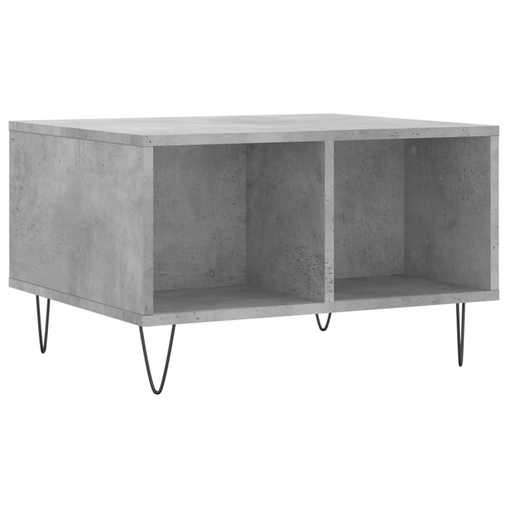 Table basse gris béton 60x50x36,5 cm en bois