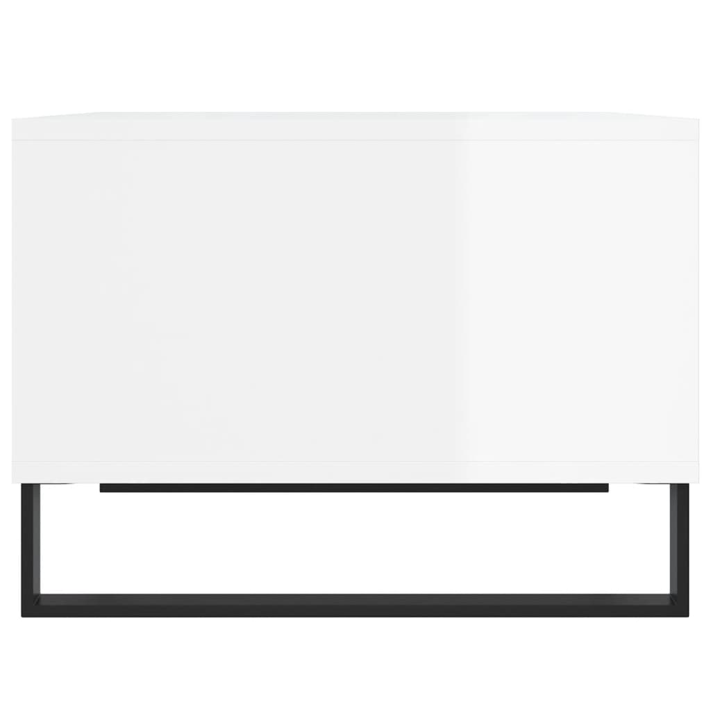 Coffee table high gloss white 60x50x36.5 cm wood material