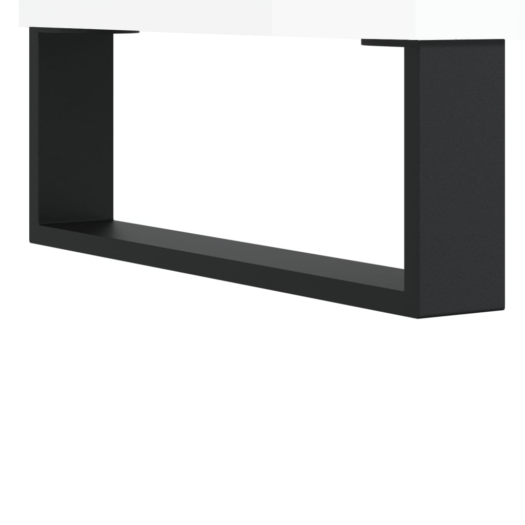 Coffee table high gloss white 60x50x36.5 cm wood material