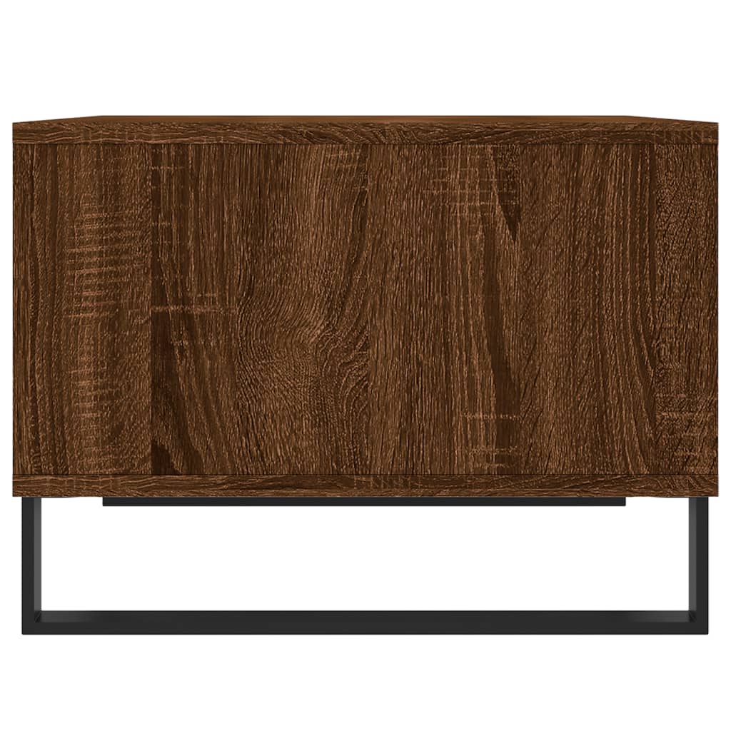 Table basse aspect chêne marron 60x50x36,5 cm en bois