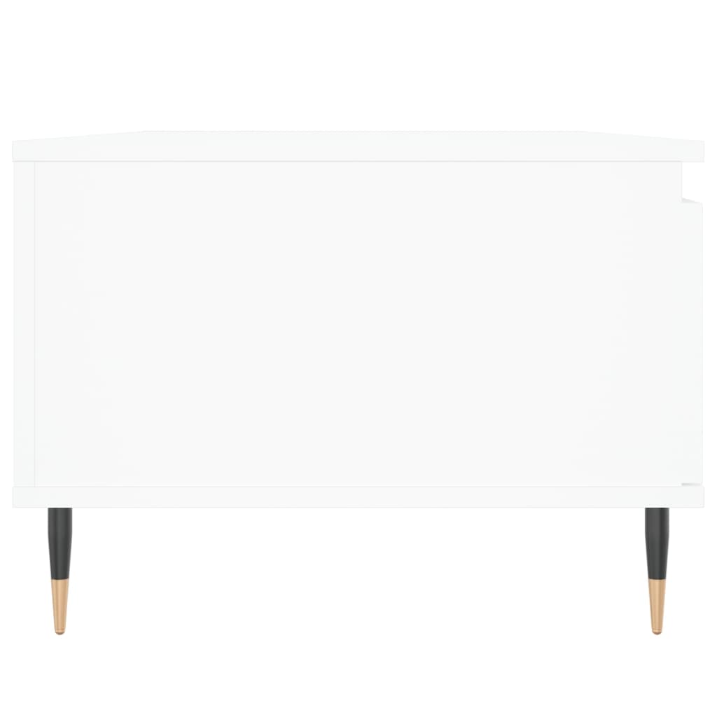 Table basse blanche 90x50x36,5 cm en bois