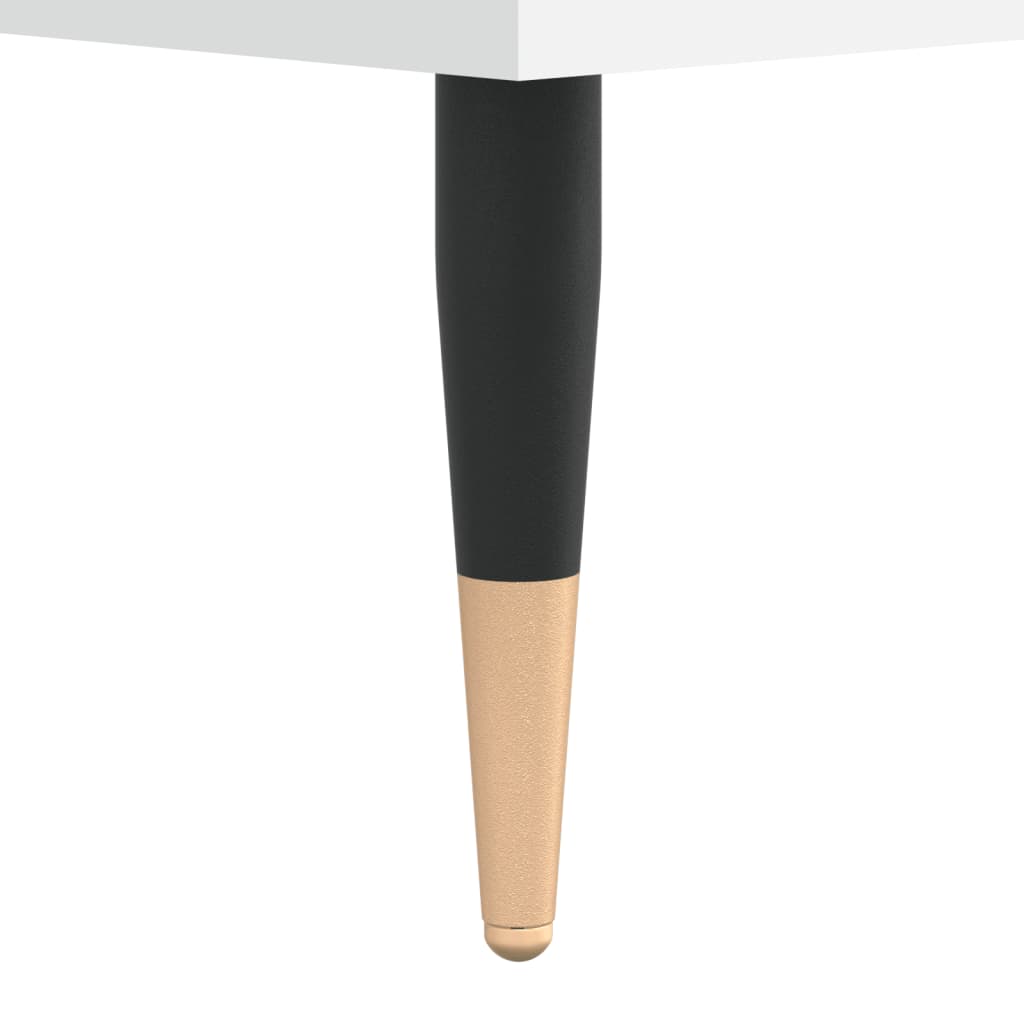 Table basse blanche 90x50x36,5 cm en bois