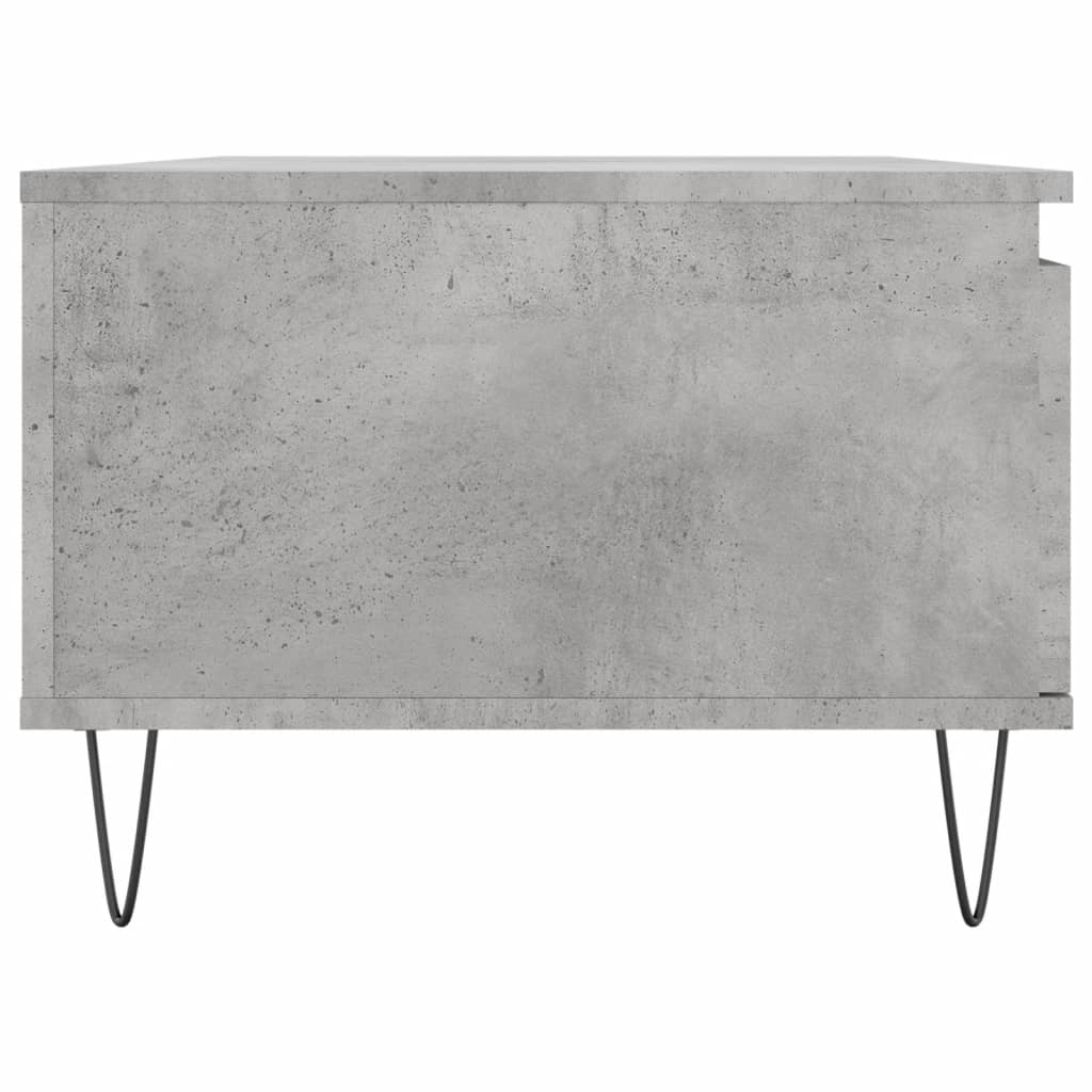 Table basse gris béton 90x50x36,5 cm en bois