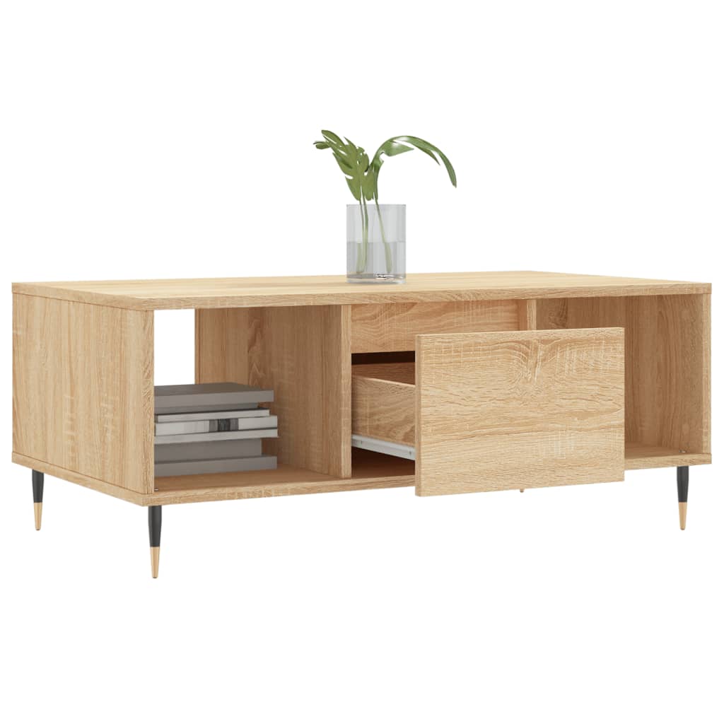 Table basse chêne Sonoma 90x50x36,5 cm en bois