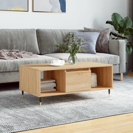 Coffee table Sonoma oak 90x50x36.5 cm wood material