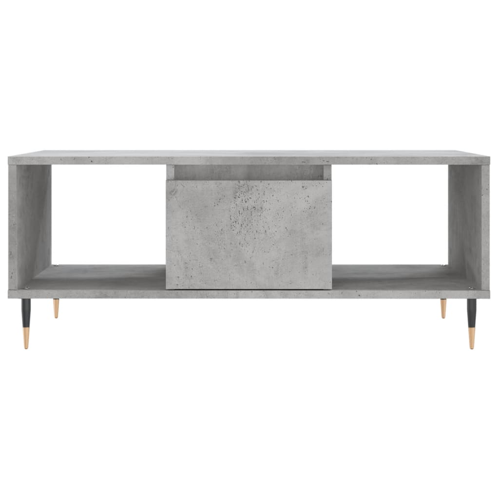 Table basse gris béton 90x50x36,5 cm en bois