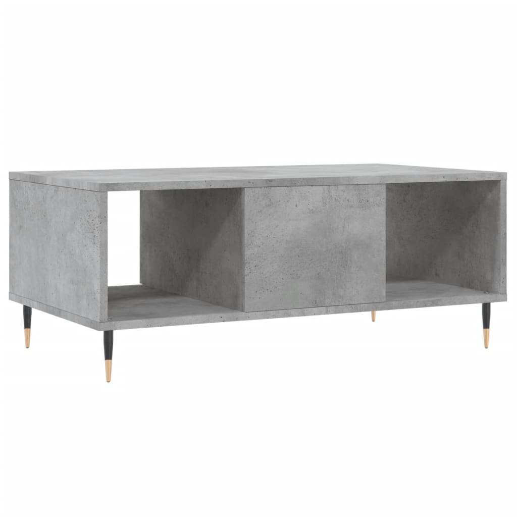 Table basse gris béton 90x50x36,5 cm en bois