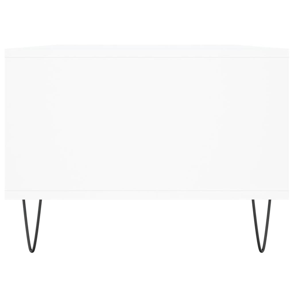 Table basse blanche 90x50x36,5 cm en bois