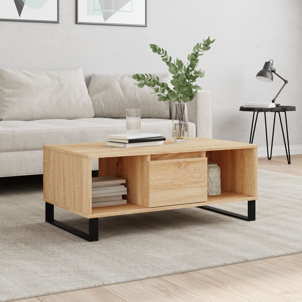 Table basse chêne Sonoma 90x50x36,5 cm en bois