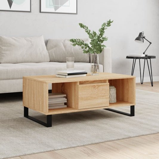 Coffee table Sonoma oak 90x50x36.5 cm wood material