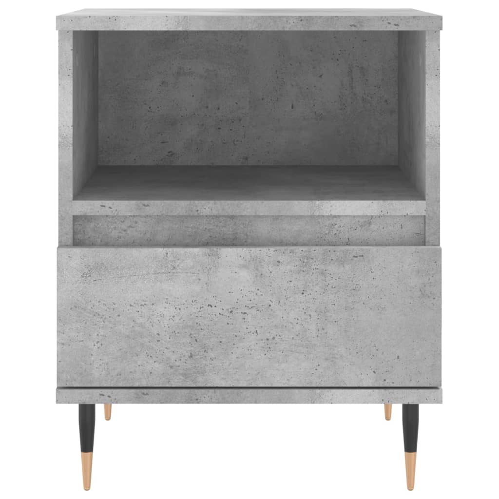 Table de chevet gris béton 40x35x50 cm en bois