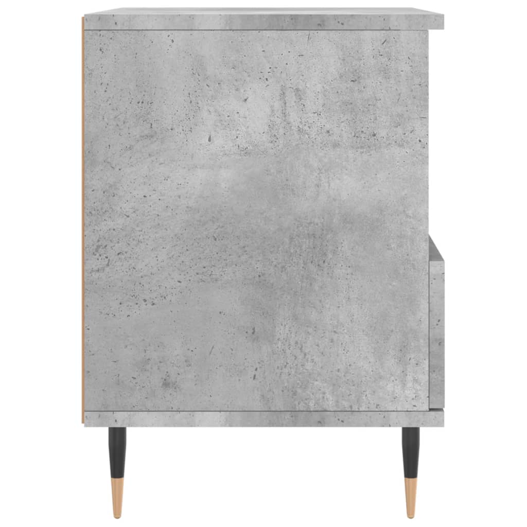 Table de chevet gris béton 40x35x50 cm en bois