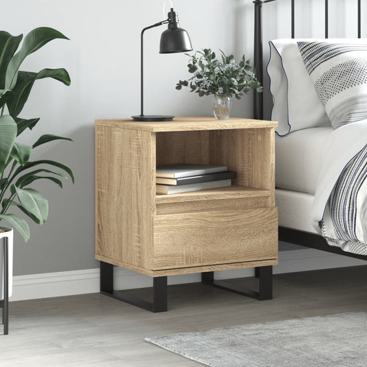 Table de chevet chêne Sonoma 40x35x50 cm en bois