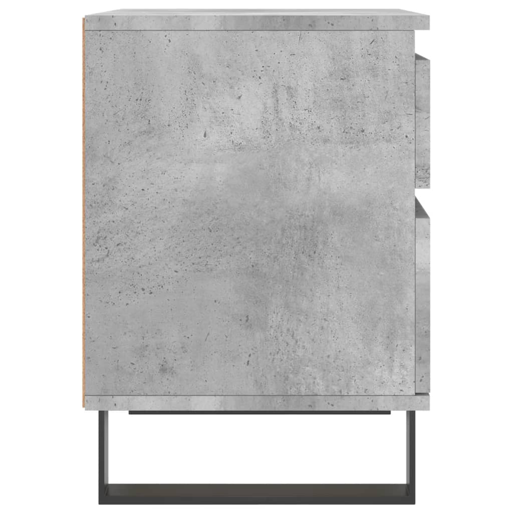 Table de chevet gris béton 40x35x50 cm en bois