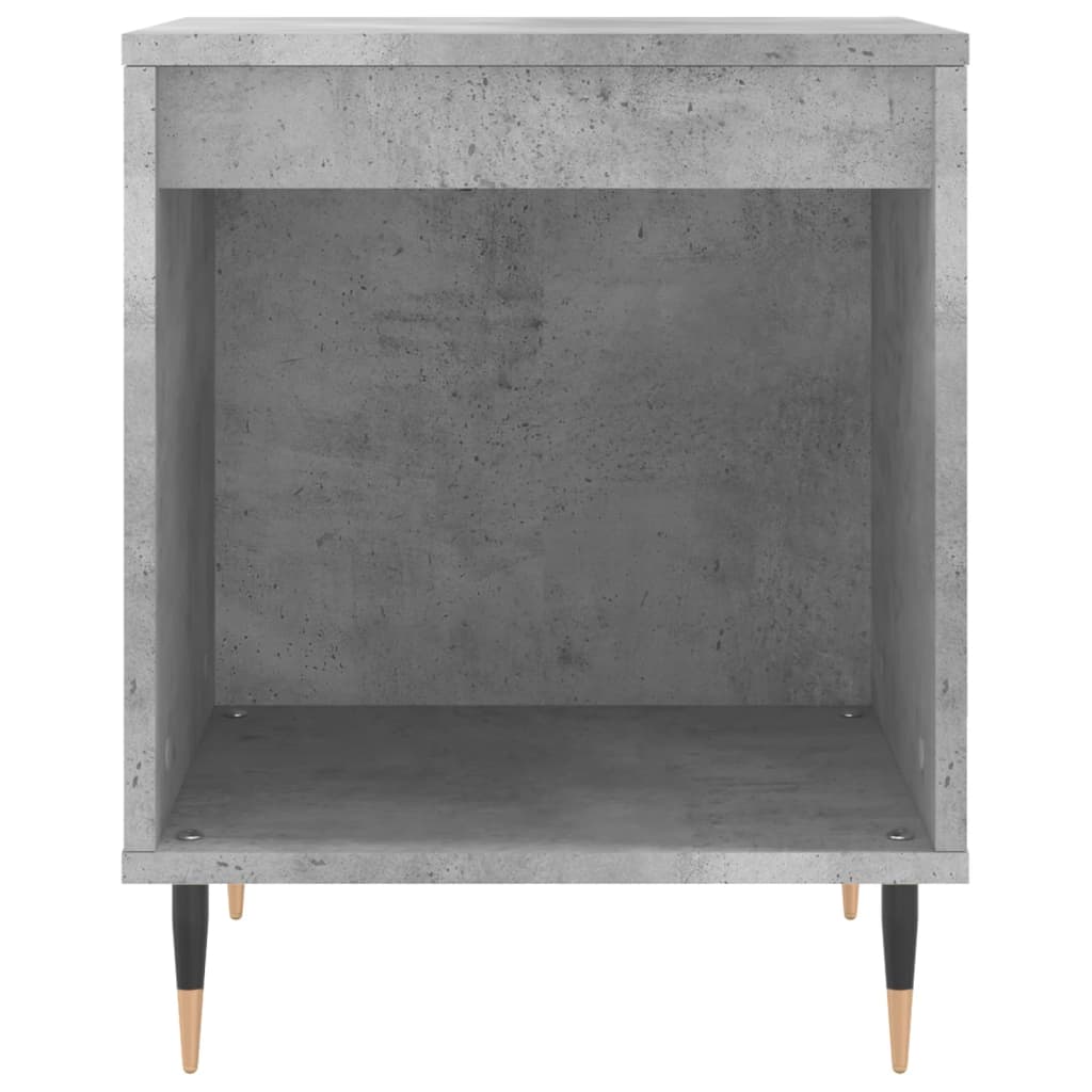 Table de chevet gris béton 40x35x50 cm en bois