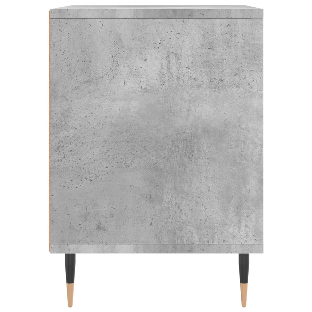 Table de chevet gris béton 40x35x50 cm en bois