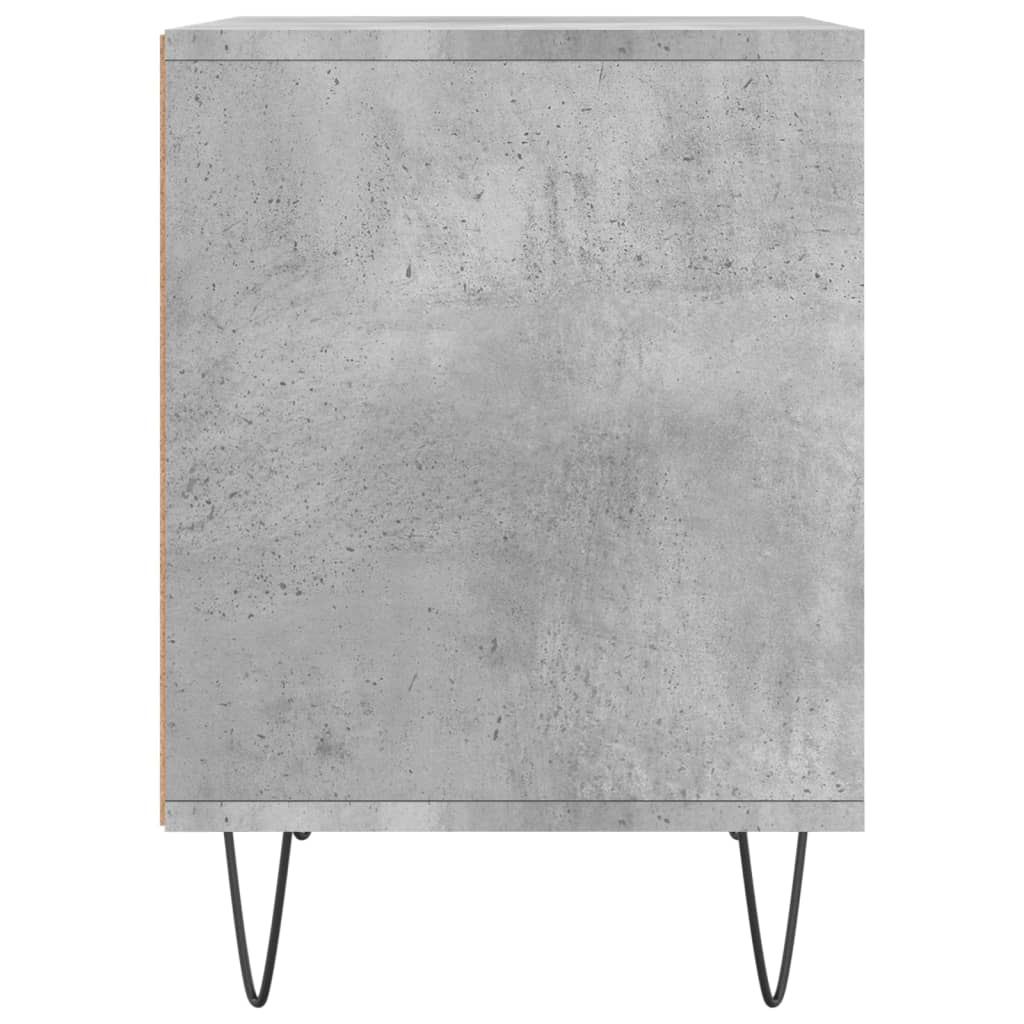 Table de chevet gris béton 40x35x50 cm en bois