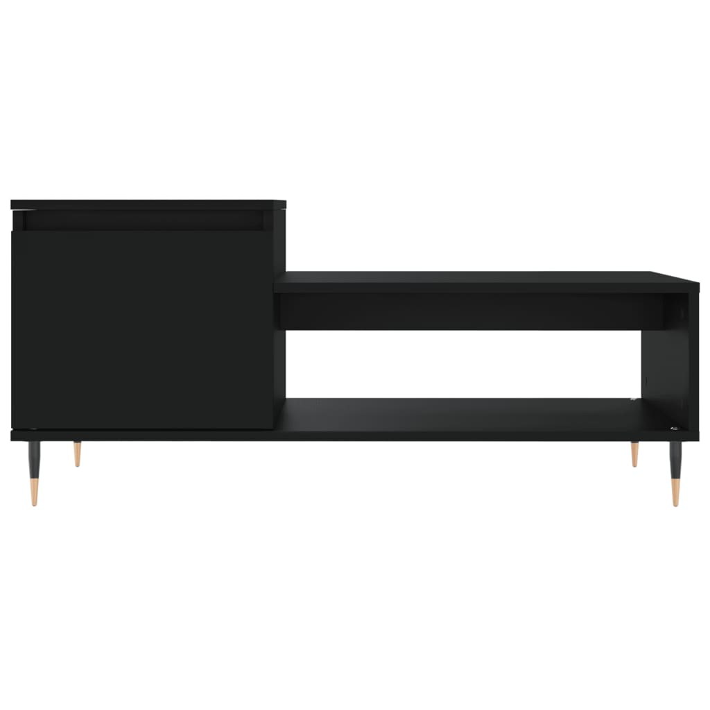 Coffee Table Black 100x50x45 cm Wood Material