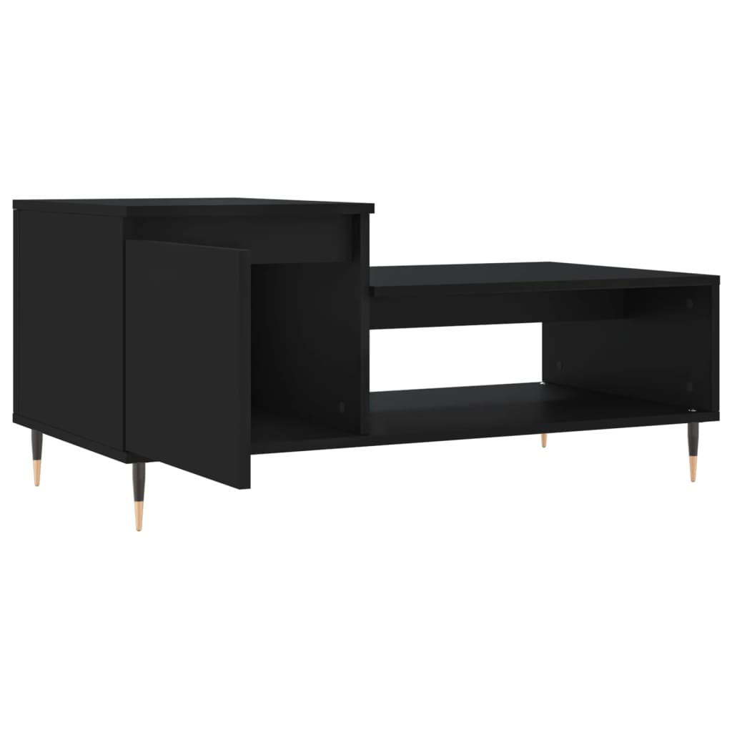 Coffee Table Black 100x50x45 cm Wood Material