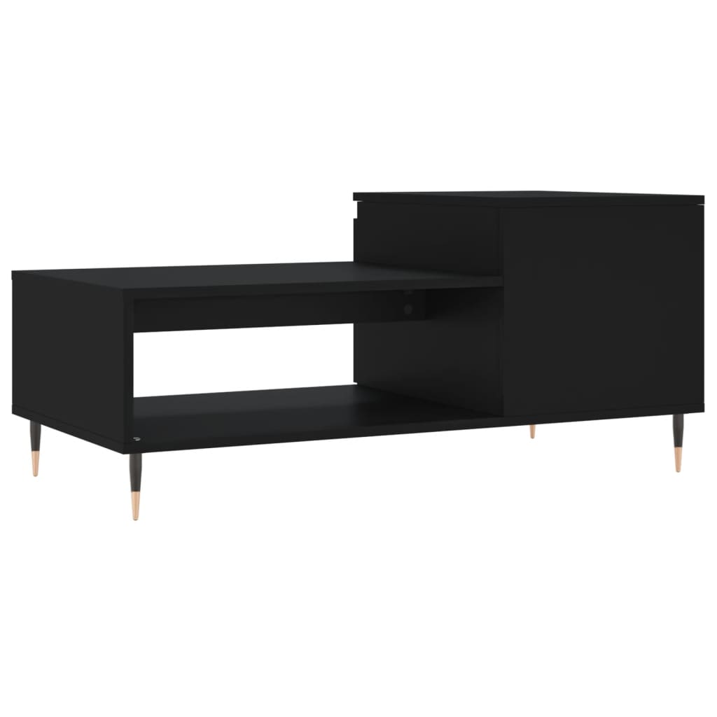 Coffee Table Black 100x50x45 cm Wood Material