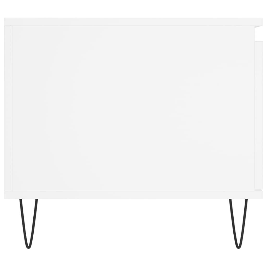 Table basse blanche 100x50x45 cm en bois