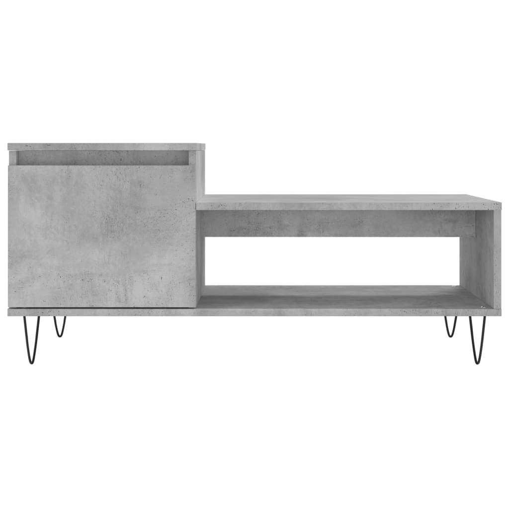 Couchtisch Betongrau 100x50x45 cm Holzwerkstoff