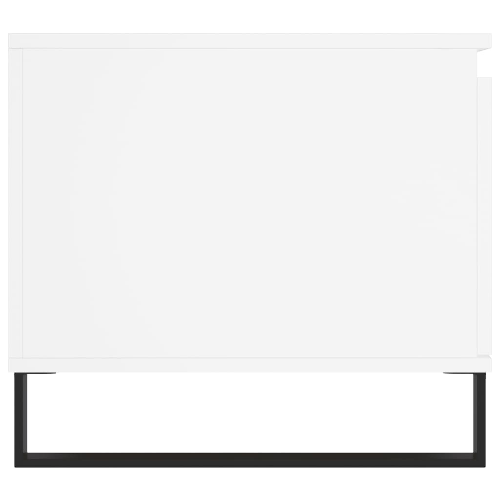 Table basse blanche 100x50x45 cm en bois