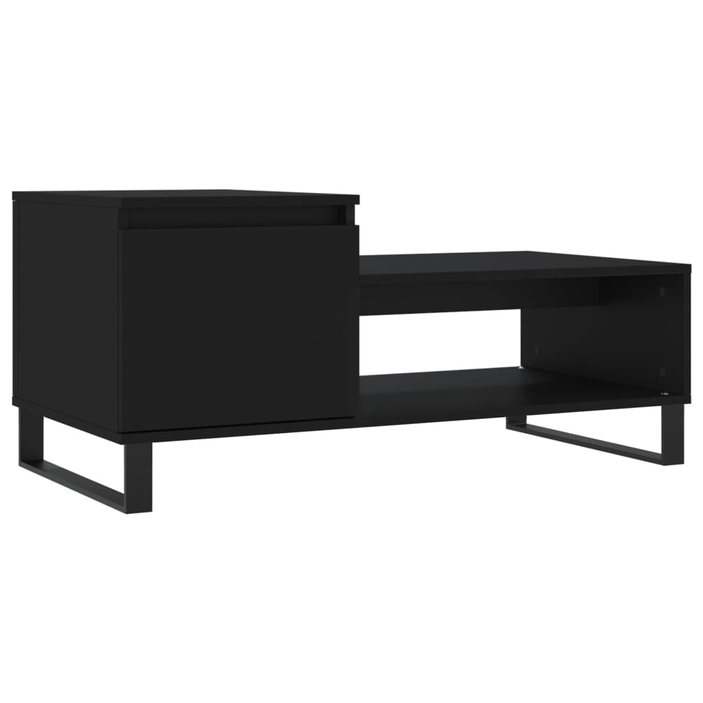 Coffee Table Black 100x50x45 cm Wood Material