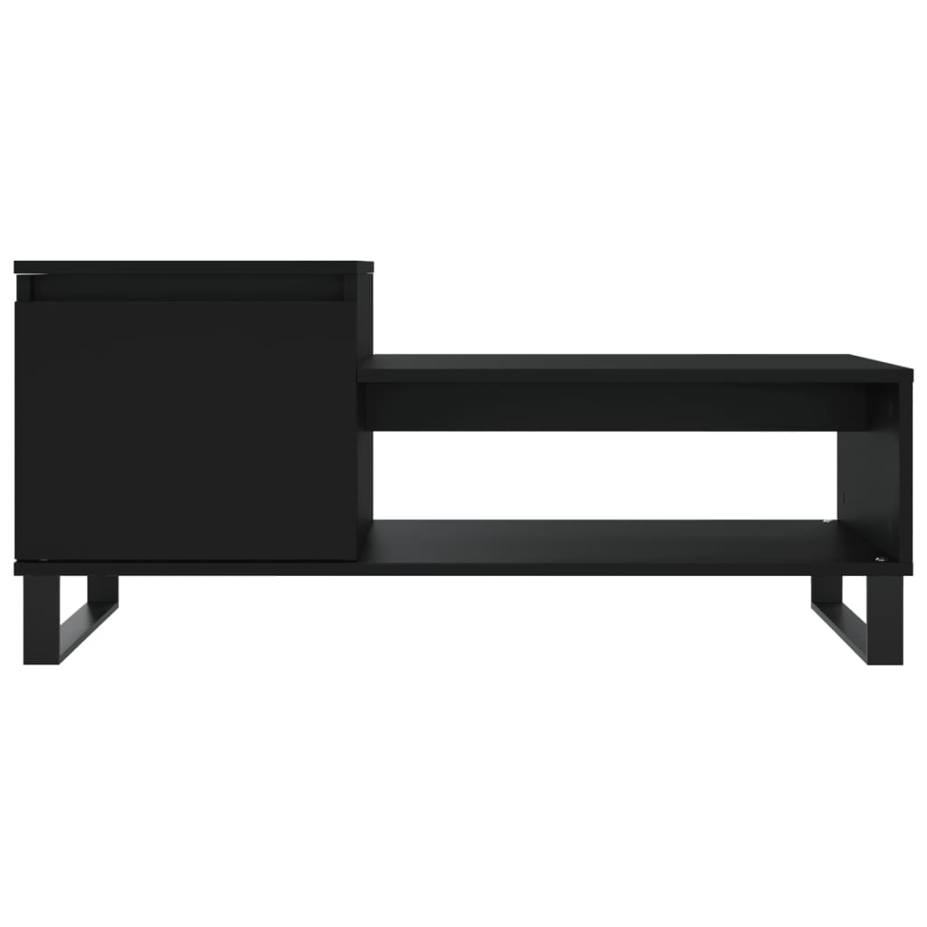 Coffee Table Black 100x50x45 cm Wood Material