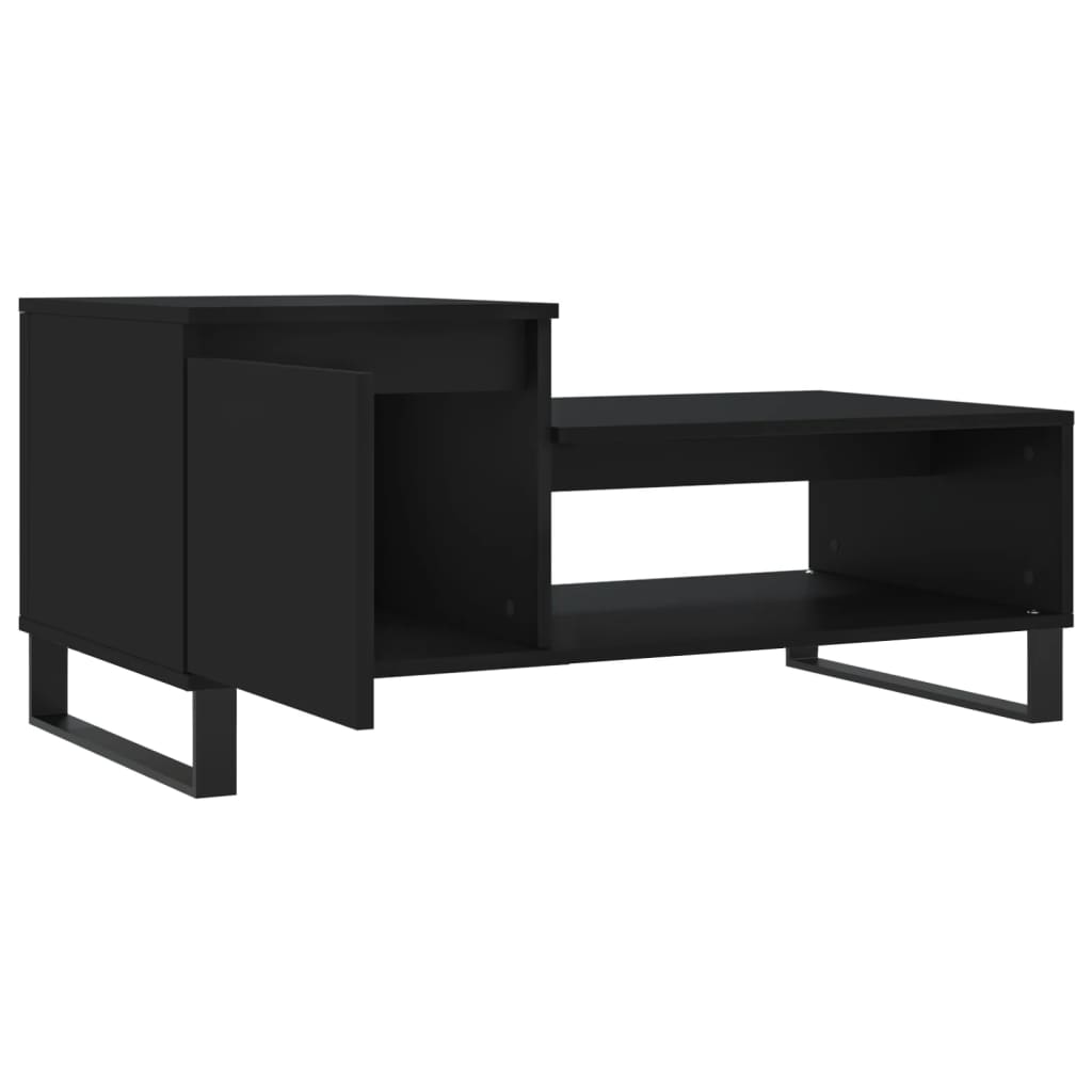 Coffee Table Black 100x50x45 cm Wood Material
