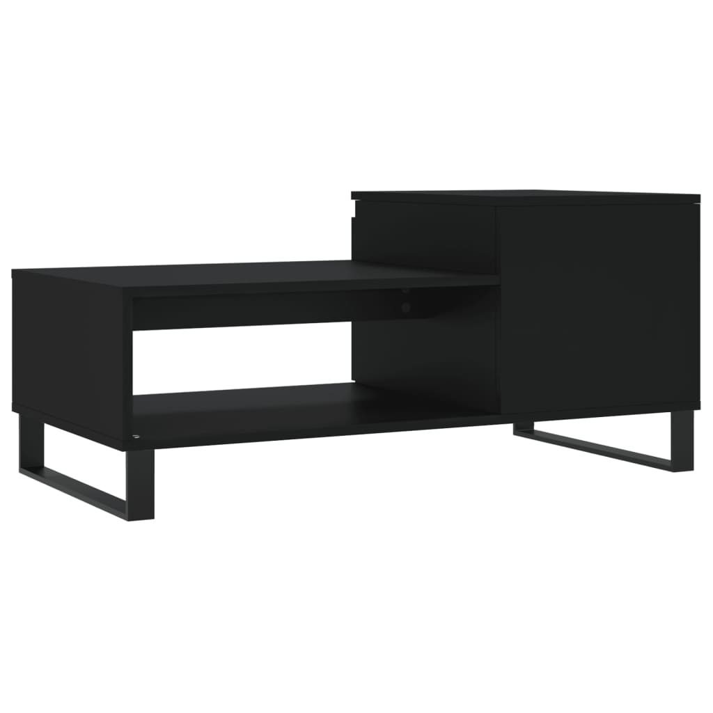 Coffee Table Black 100x50x45 cm Wood Material