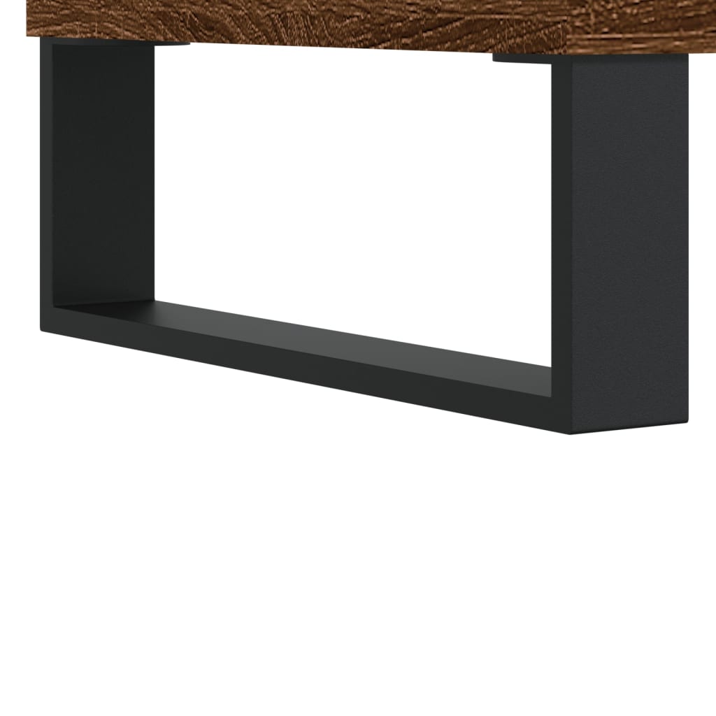 Table basse aspect chêne marron 100x50x45 cm matériau bois