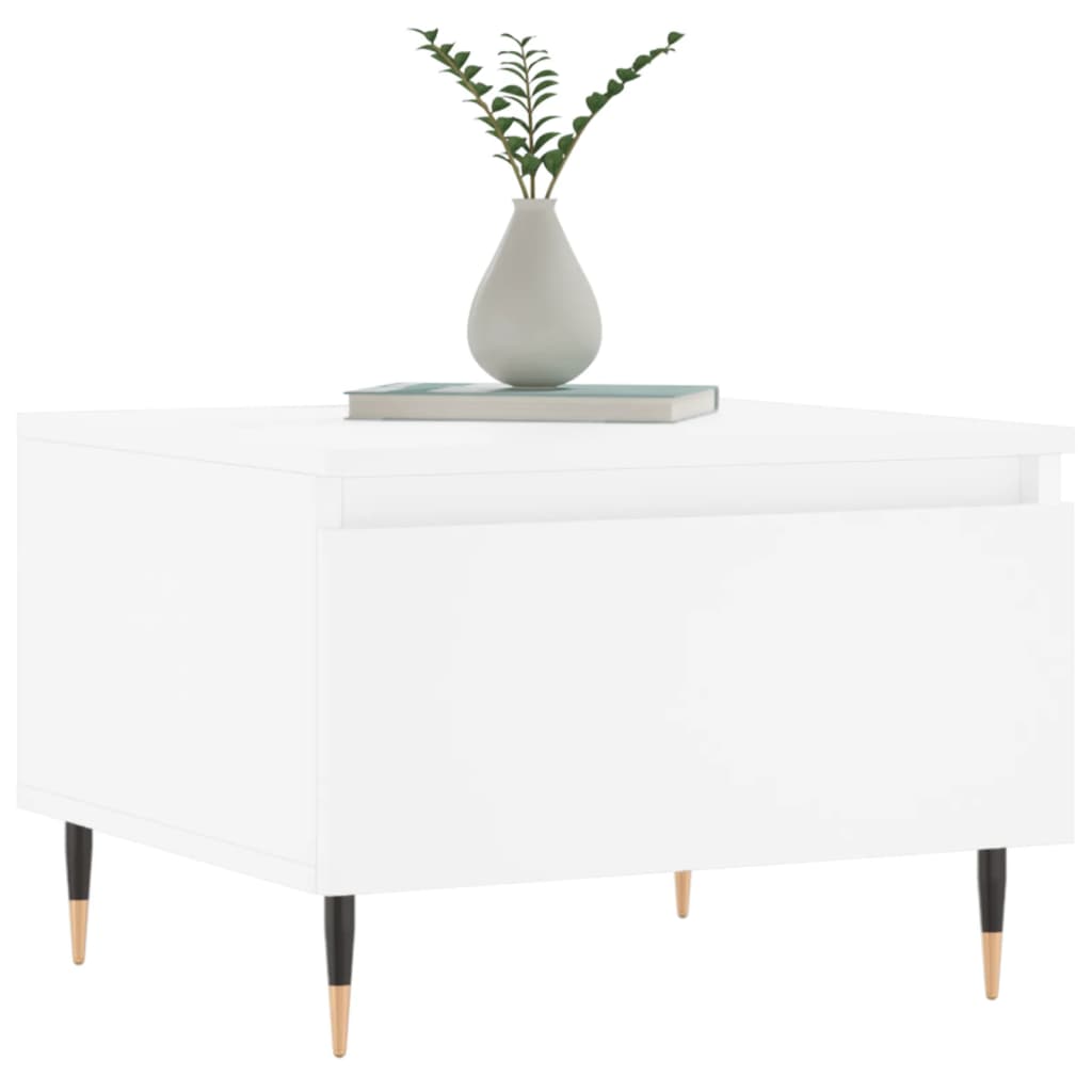 Table basse blanche 50x46x35 cm en bois