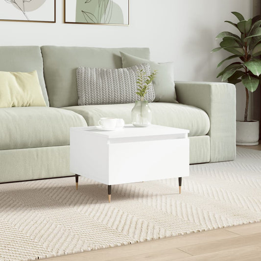 Table basse blanche 50x46x35 cm en bois