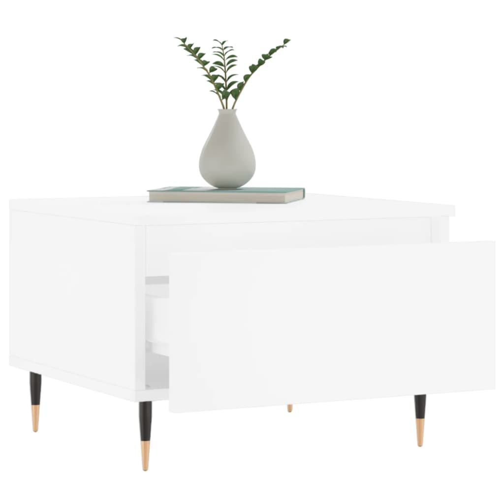 Tables basses 2 pcs. Blanc 50x46x35 cm en bois