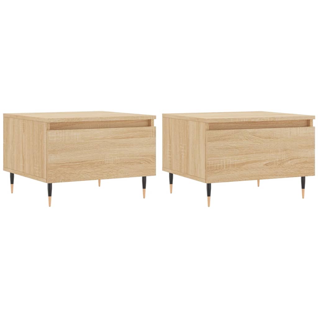 Tables basses 2 pcs. Chêne Sonoma 50x46x35 cm matériau bois