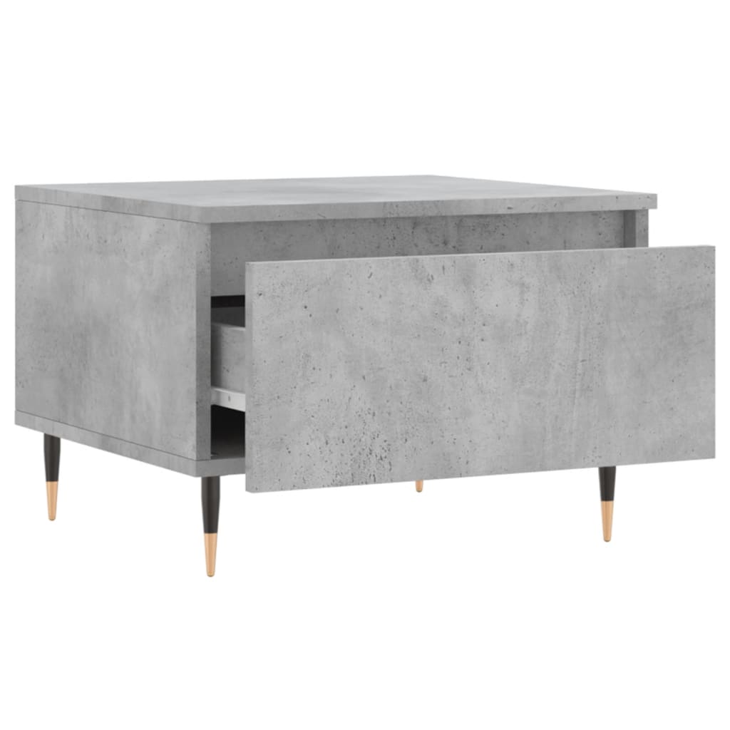 Table basse gris béton 50x46x35 cm en bois