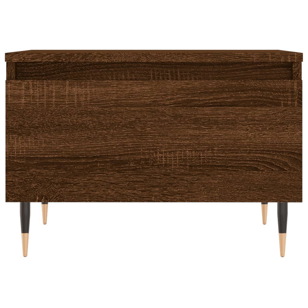 Table basse aspect chêne marron 50x46x35 cm en bois